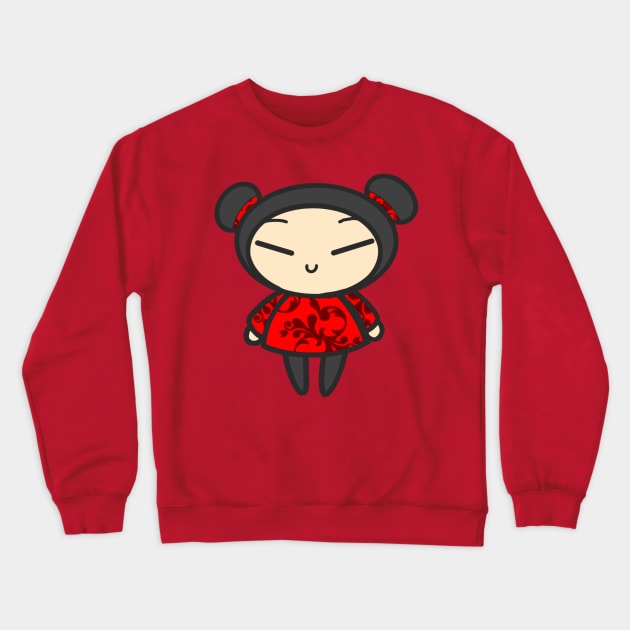 Victorian Flower Pucca Crewneck Sweatshirt by aishiiart